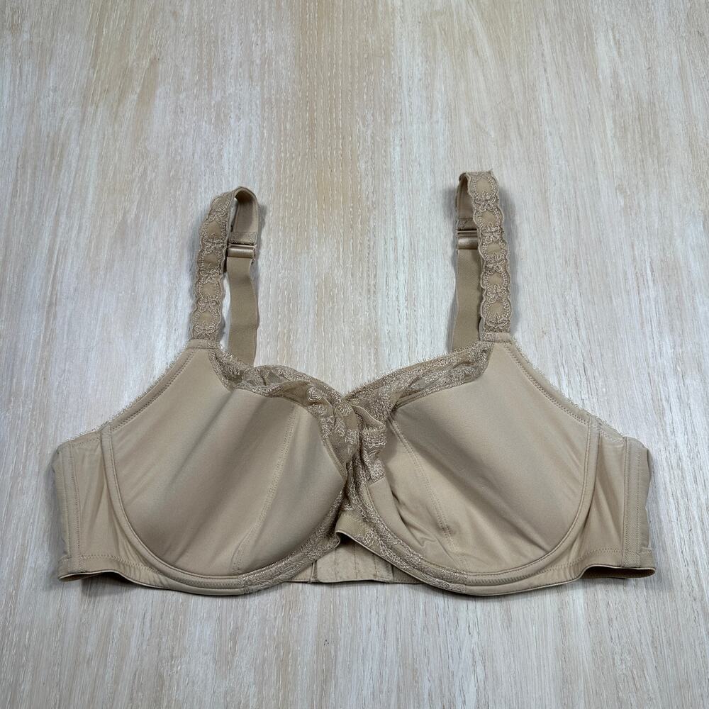 Cacique Nude Underwire Full Coverage Neutral Lace Casual Everyday Bra 44DD